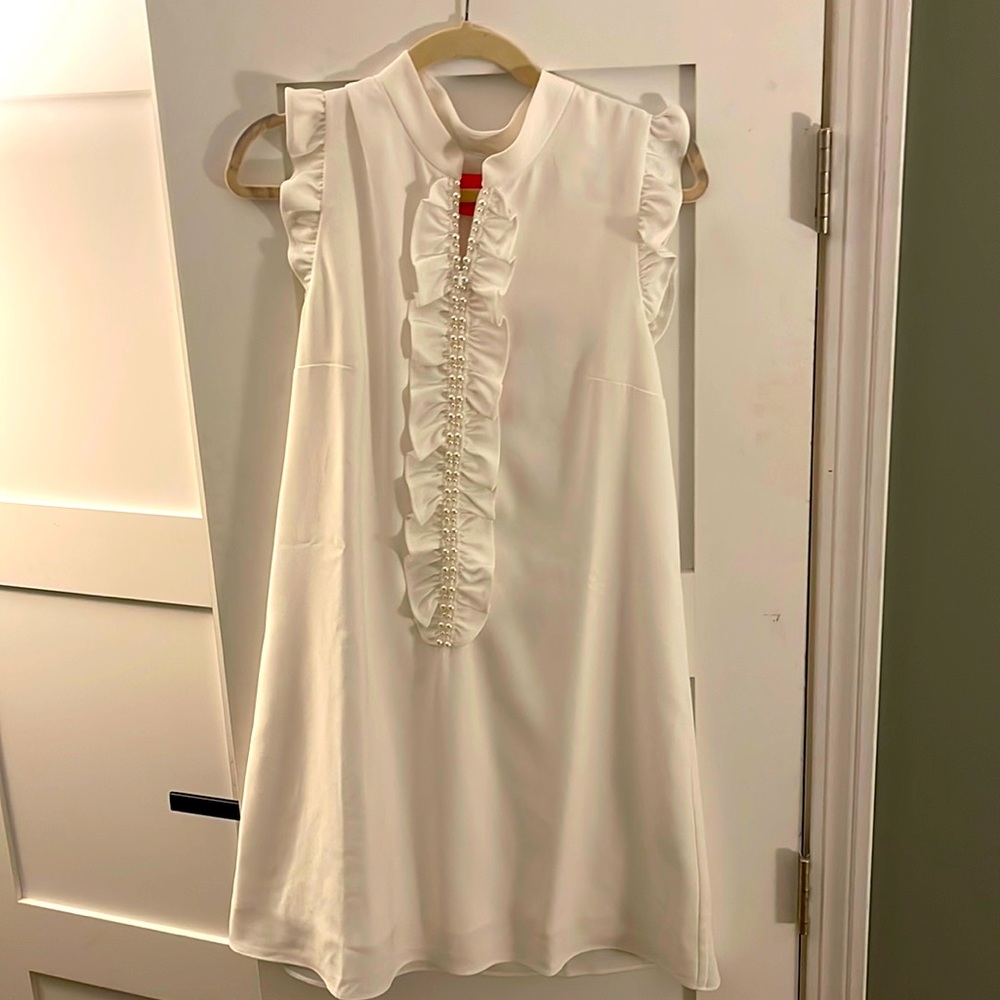Lilly Pulitzer Adaler Shift White Pearl dress 10